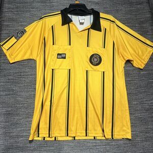 U.S. Soccer Federation Jersey Referee Shirt Men's L Yellow 2015 Short Sleeve